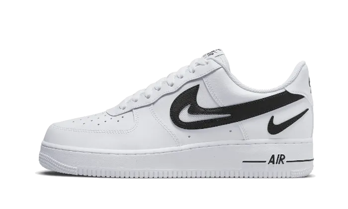 Nike Air Force 1 Low '07 FM Cut Out Swoosh White Black - DR0143-101