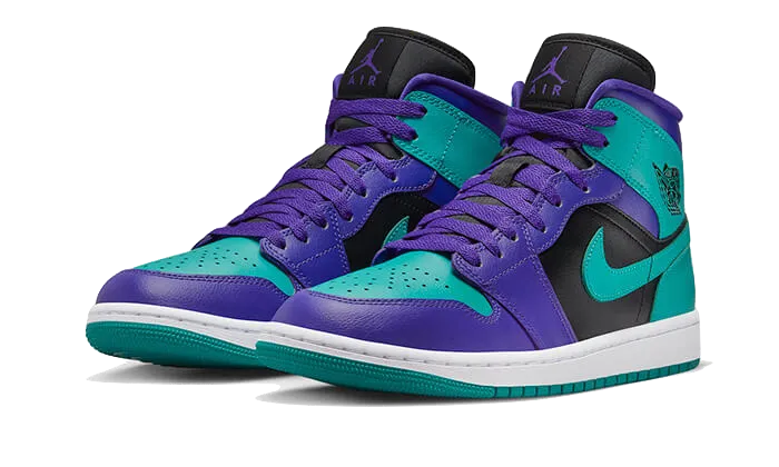 Air Jordan Air Jordan 1 Mid Black Grape - BQ6472-502