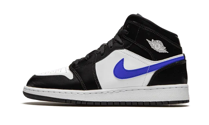 Air Jordan Air Jordan 1 Mid Black Racer Blue White - 554725-084