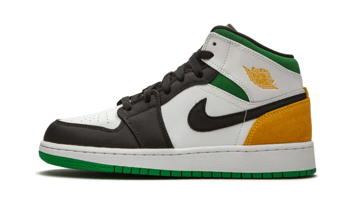 Air Jordan Air Jordan 1 Mid SE White Laser Orange Lucky Green - 852542-101 / BQ6931-101