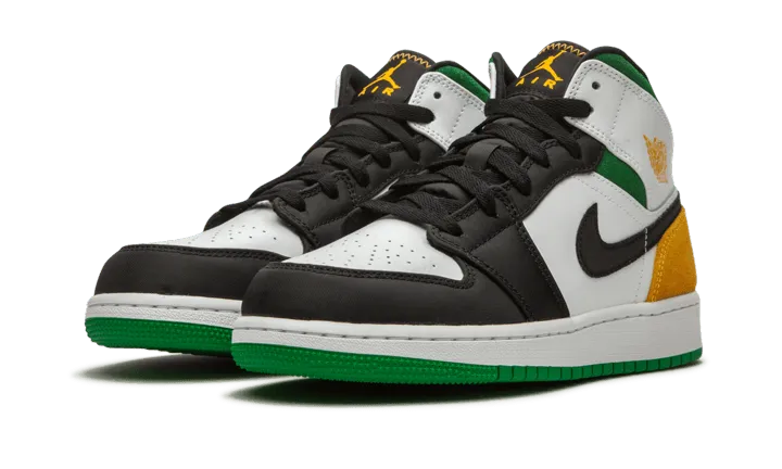 Air Jordan Air Jordan 1 Mid SE White Laser Orange Lucky Green - 852542-101 / BQ6931-101