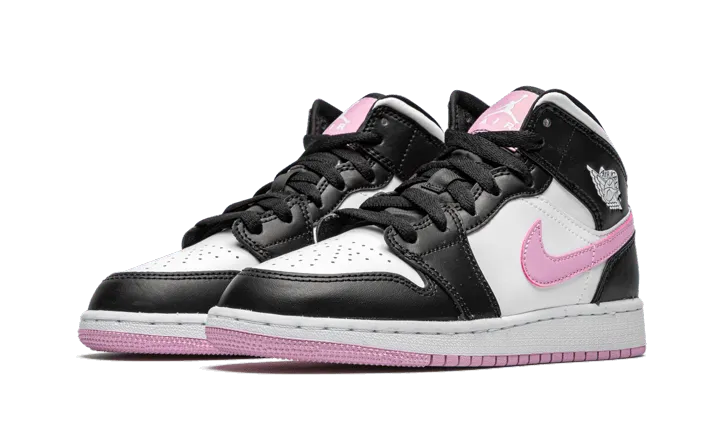 Air Jordan Air Jordan 1 Mid White Black Light Arctic Pink - 555112-103