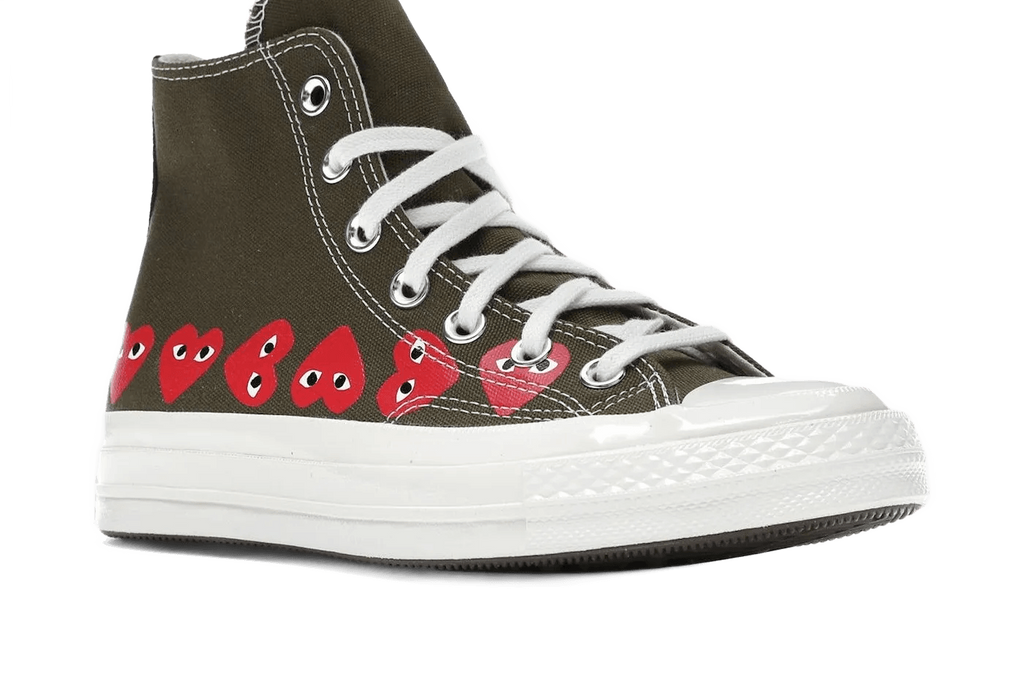 Chuck Taylor All Star 70 Hi Comme des Garcons PLAY Multi-Heart Green - 162973C