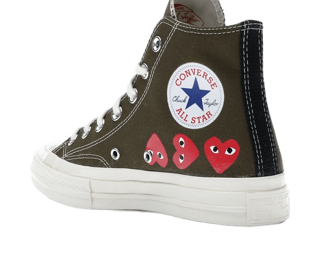 Chuck Taylor All Star 70 Hi Comme des Garcons PLAY Multi-Heart Green - 162973C