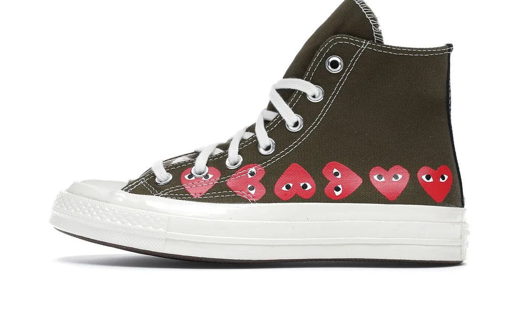 Chuck Taylor All Star 70 Hi Comme des Garcons PLAY Multi-Heart Green - 162973C