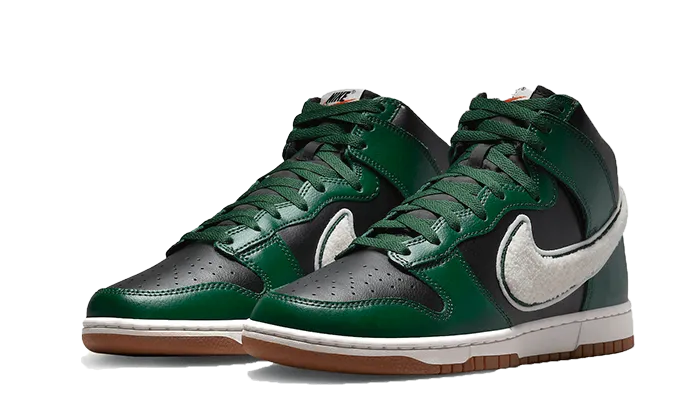 Nike Dunk High Chenille Swoosh Black Green - DR8805-001