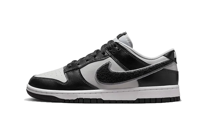 Nike Dunk Low Chenille Swoosh Grey Black - DQ7683-001