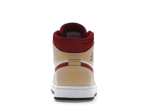 Air Jordan 1 Mid Beige White Red - 554724-201