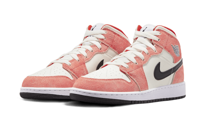 Air Jordan 1 Mid SE Orange Suede (GS) - DV1336-800