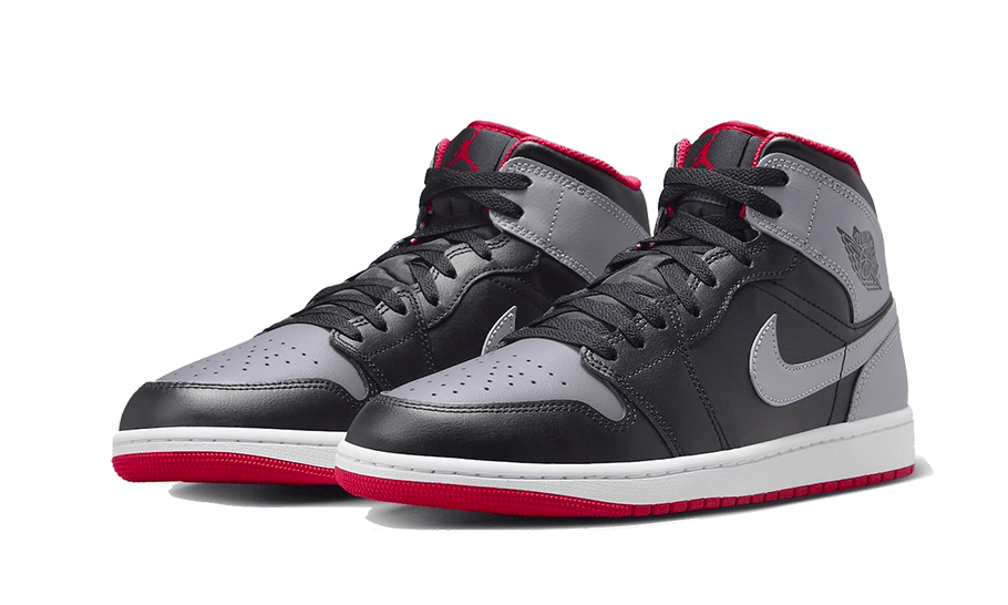 Air Jordan 1 Mid Black Grey Red - DQ8426-006