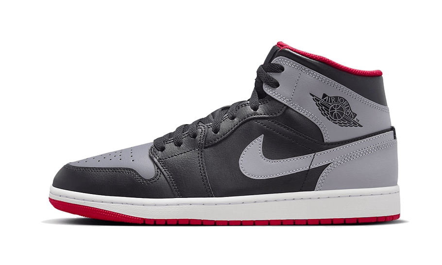 Air Jordan 1 Mid Black Grey Red - DQ8426-006