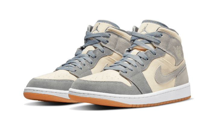 Air Jordan 1 Mid SE Coconut Milk Particle Grey (GS) - DN4281-100 / DN4346-100