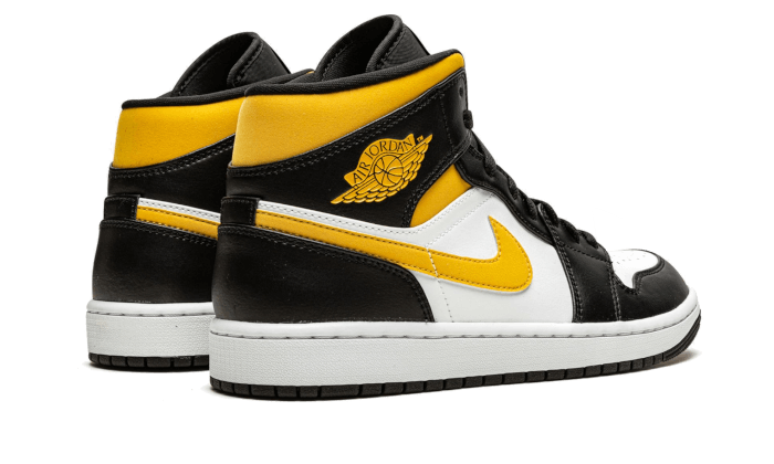 Air Jordan 1 Mid White Pollen Black (GS) - 554724-177 / 554725-177