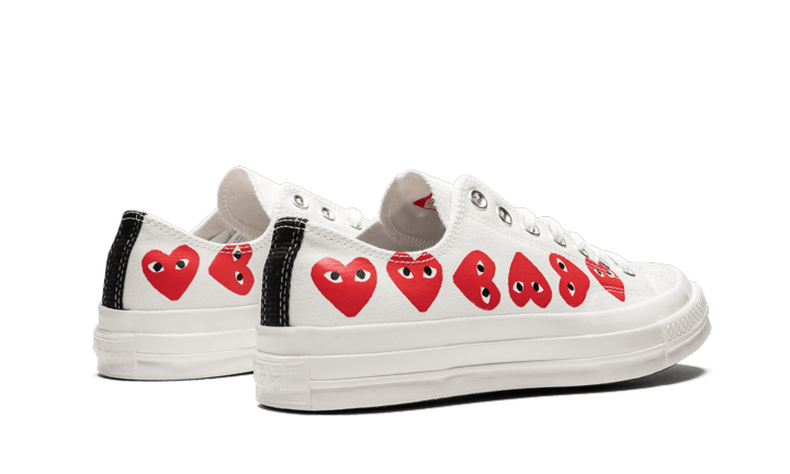 Chuck Taylor All-Star 70s Ox Comme des Garçons PLAY Multi-Heart White - 162975C