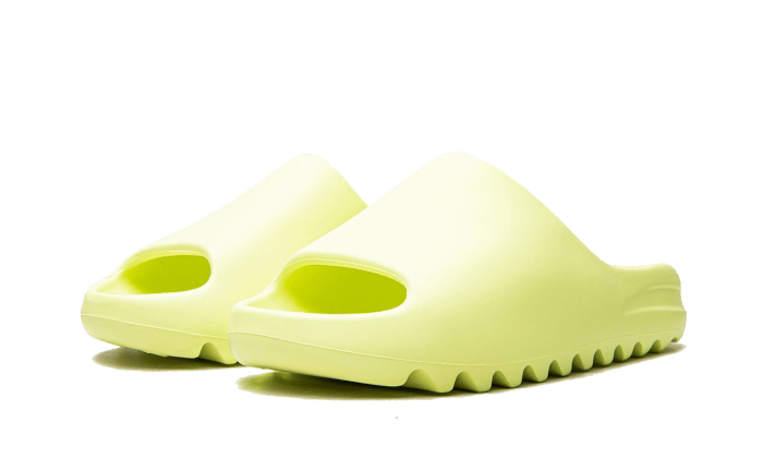 Yeezy Slide Glow Green (Restock Pair 2022) - HQ6447